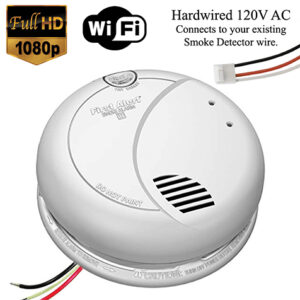 WiFi Smoke Detector HD Spy Cam (Custom, 110V AC Powered)